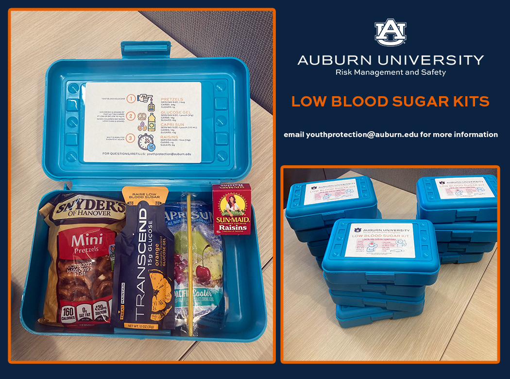 Risk Management & Safety distributes “Low Blood Sugar Boxes” for Youth Camps and Campus