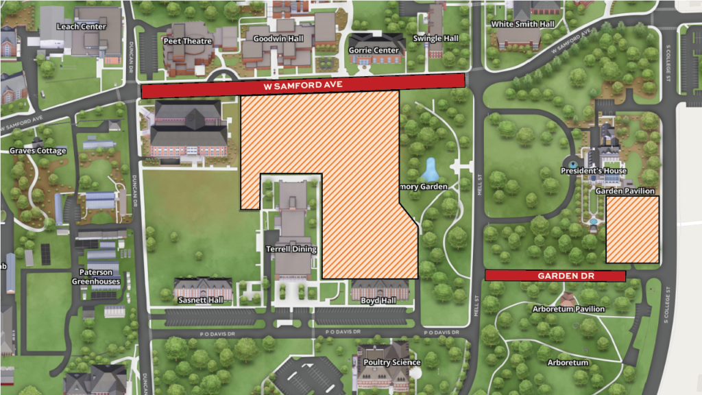 Summer construction to include Samford Avenue and Garden Drive road closures